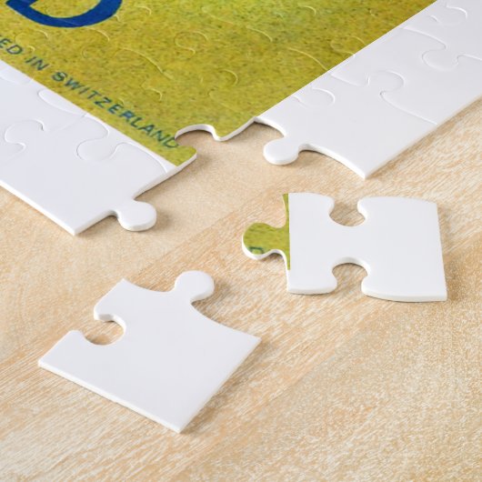 Valais Zwitserland Vintage Travel Poster Legpuzzel (Zijkant)