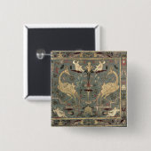 Valance of Renaissance design, 17e eeuw (zijde) Vierkante Button 5,1 Cm (Voorkant /achterkant)
