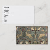 Valance of Renaissance design, 17e eeuw (zijde) Visitekaartje (Voorkant / Achterkant)