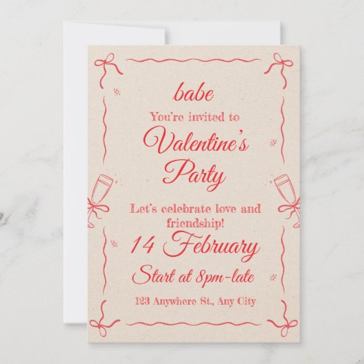 Valantaine, verjaardag, feest feestdagenkaart (Voorkant)