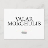 Valar Morghulis Briefkaart (Voorkant)