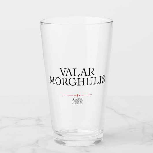 Valar Morghulis Glas (Voorkant)