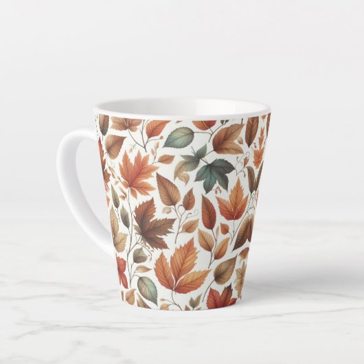 Valbladeren Latte Mok (Linkerhoek)