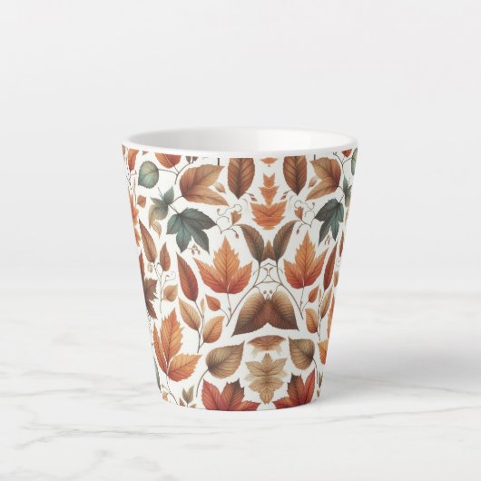 Valbladeren Latte Mok (Voorkant)