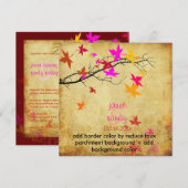  valbruiloft /elektrische roze kaart (Voorkant / Achterkant)