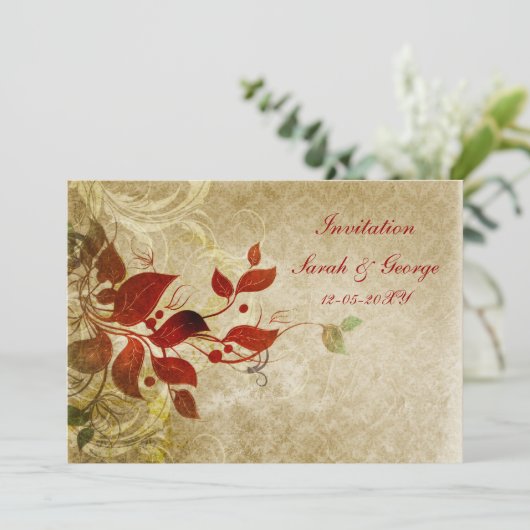 valbruiloft Uitnodigingskaarten Kaart (Staand voorkant)