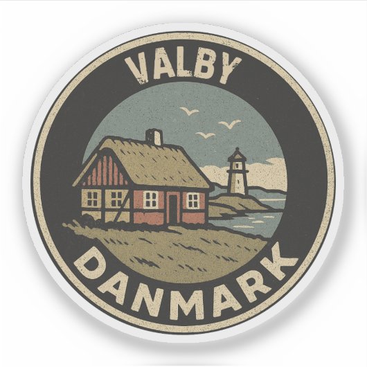 Valby, Denemarken Danmark Sticker (Voorkant)