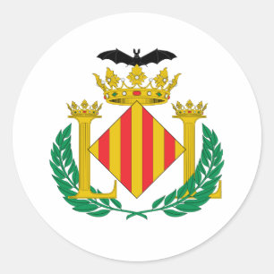 valciacolade van wapens ronde sticker