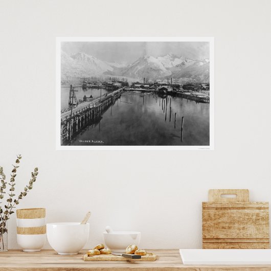Valdez, Alaska Birdseye 1905 Poster (Keuken)