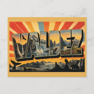 Valdez Alaska Fjord Gletsjer Waterval Kunst Briefkaart