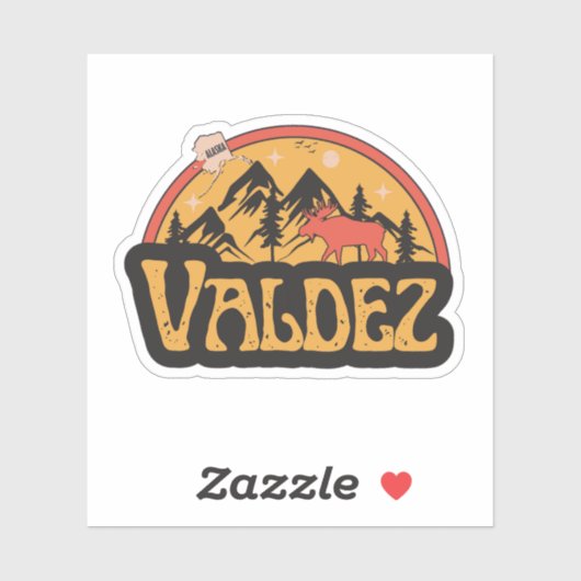 Valdez, Alaska Sticker (Vel)