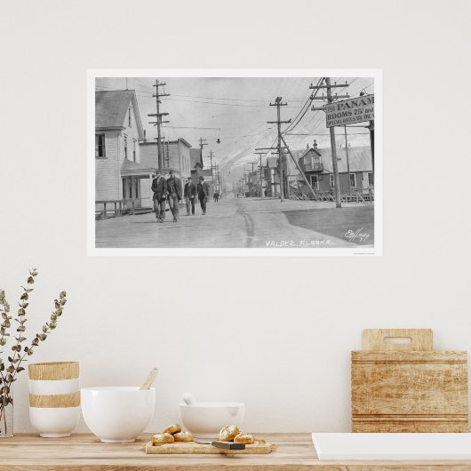 Valdez, Alaska Street 1912 Poster (Keuken)
