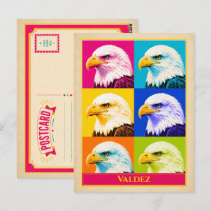 Valdez ansichtkaart Alaska Steenarend Vintage Briefkaart