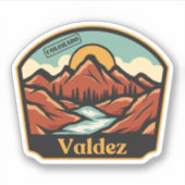 Valdez, Colorado Sticker (Voorkant)