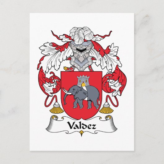 Valdez Family Crest Briefkaart (Voorkant)