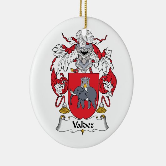Valdez Family Crest Keramisch Ornament (Rechts)