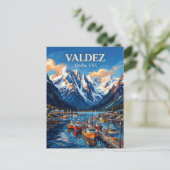 Valdez-haven Alaska Briefkaart (Staand voorkant)