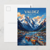 Valdez-haven Alaska Briefkaart (Voorkant / Achterkant)