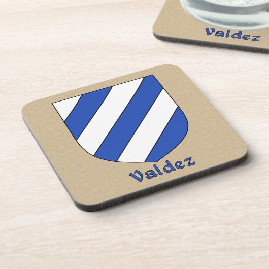 Valdez Heraldic Shield Drankjes Onderzetter (Linkerzijde)