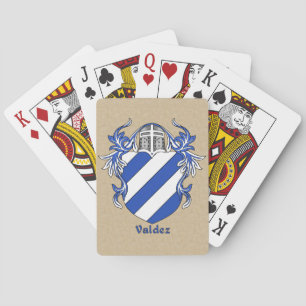 Valdez Heraldisch Schild met Mantling Speelkaarten