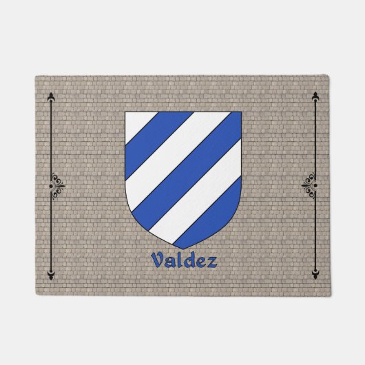 Valdez Historisch Schild op Cobblestone Deurmat (Voorkant)