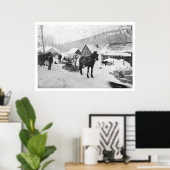 Valdez Trail Horses Alaska 1912 Poster (Thuiskantoor)