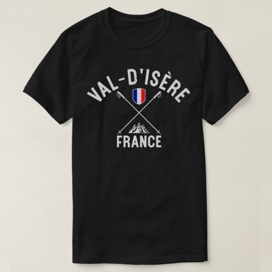 ValdIsere France Ski T-shirt (Design voorkant)