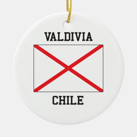 Valdivia Chili Keramisch Ornament (Voorkant)
