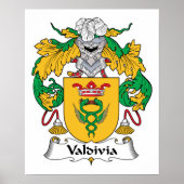 Valdivia Family Crest Poster (Voorkant)