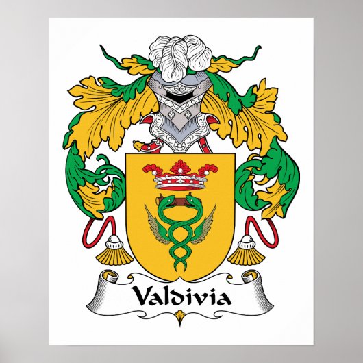 Valdivia Family Crest Poster (Voorkant)