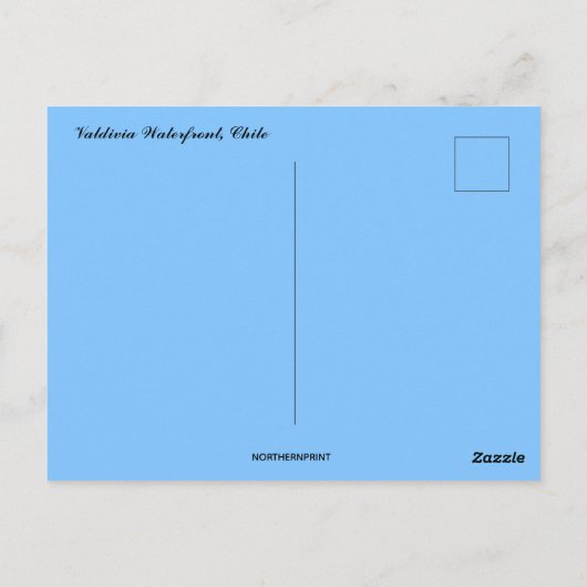 Valdivia Waterfront in het Chileense Briefkaart (Achterkant)