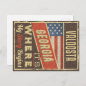 Valdosta Georgia Briefkaart (Voorkant / Achterkant)
