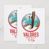 Valdres Noorwegen Ski logo (Voorkant / Achterkant)