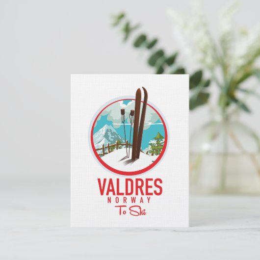 Valdres Noorwegen Ski logo (Staand voorkant)