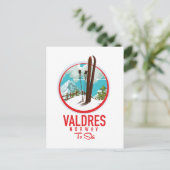 Valdres Noorwegen Ski logo Briefkaart (Staand voorkant)