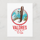 Valdres Noorwegen Ski logo Briefkaart (Voorkant)