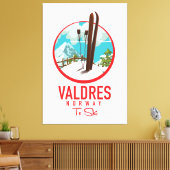 Valdres Norway Ski logo Canvas Afdruk (Insitu (Woonkamer))