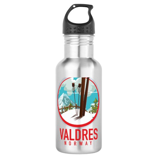 Valdres Norway Ski logo Waterfles (Voorkant)