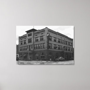 Vale, Oregon Uitzicht van Hotel Vale Foto Canvas Afdruk