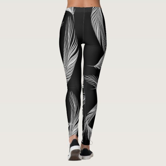 Vale veren in zwart-wit leggings (Achterkant)