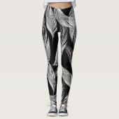 Vale veren in zwart-wit leggings (Voorkant)