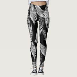 Vale veren in zwart-wit leggings