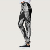 Vale veren in zwart-wit leggings (Links)