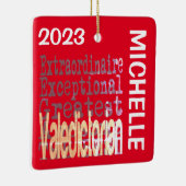 Valedictorian Extraordinaire CUSTOM Keramisch Ornament (Rechts)