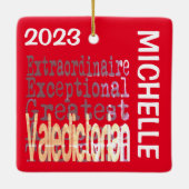 Valedictorian Extraordinaire CUSTOM Keramisch Ornament (Achterkant)