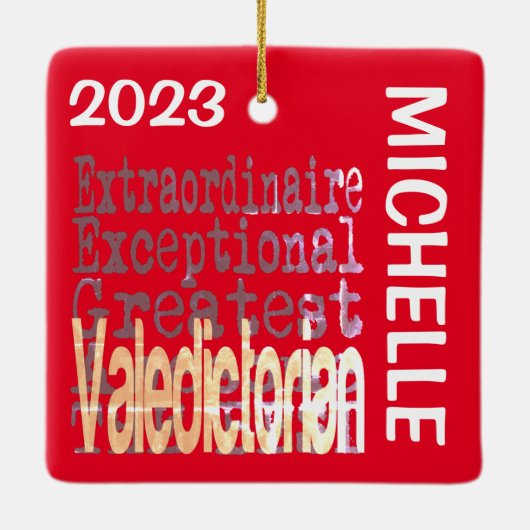 Valedictorian Extraordinaire CUSTOM Keramisch Ornament (Achterkant)