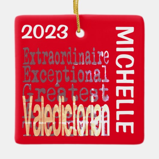 Valedictorian Extraordinaire CUSTOM Keramisch Ornament (Voorkant)