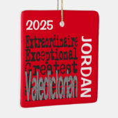 Valedictorian Extraordinaire CUSTOM Keramisch Ornament (Rechts)