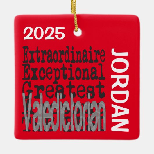 Valedictorian Extraordinaire CUSTOM Keramisch Ornament (Voorkant)