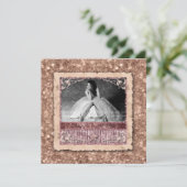 Valedictorian Grad Kerst Roze Gouden Ster Kaart (Staand voorkant)